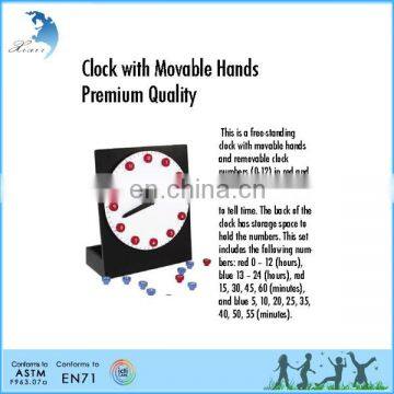 Educational preschool montessori EN71 kids clock toy