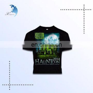 Woodland sublimation printing V neck promotion t-shirt design