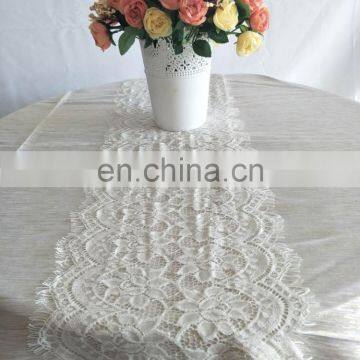 Beautiful Romantic Wedding White Lace Table Runner photo-3