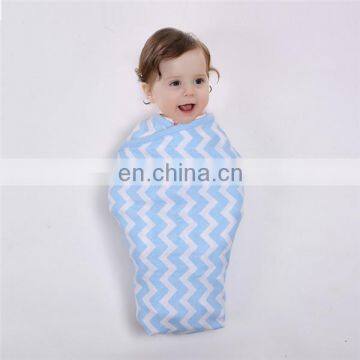 Custom LOGO Blue Boy Infant Newborn 100% Cotton Bamboo Baby Wrap Swaddle Blanket