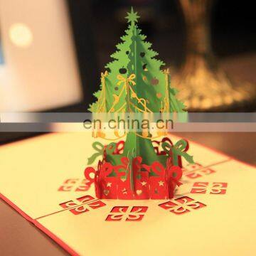 Christmas Pop up Cards Christmas Tree Merry Christmas Card for New Year Greeting Gift Card