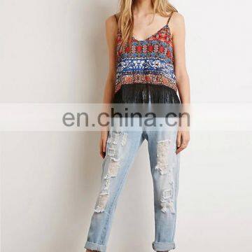 2015 ladies casual top 2015 summer with soft and comfortable fabric