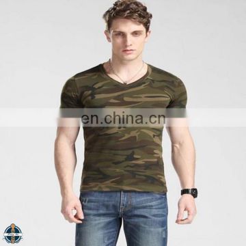 T-MT504 Guangzhou Factory Cotton V Neck Men Summer Camo T-Shirt