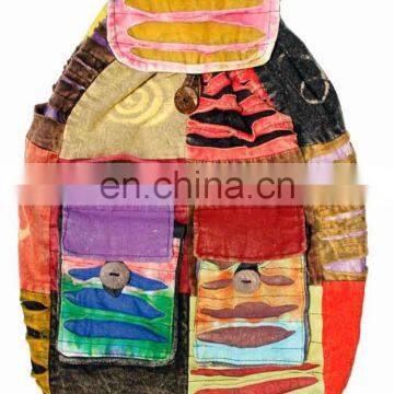 Designer Bags Cotton Fabric Handmade Back Pack Tote Bag photo-3