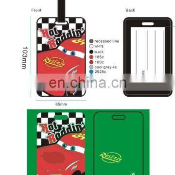 Blue ocean rubber luggage tags for travel trunk