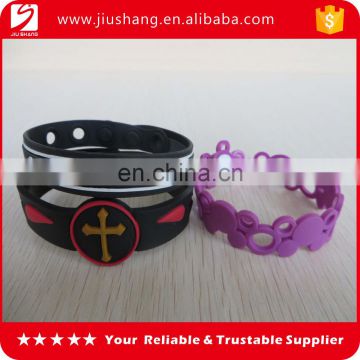 1 inch adjustable silicone wristband with custom logo