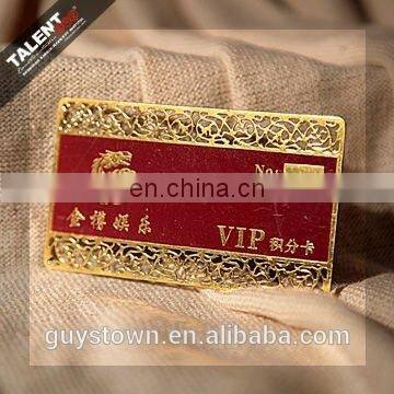 Custom Luxury Business VIP Metal Golden Card for Restaurant Promotion photo-6