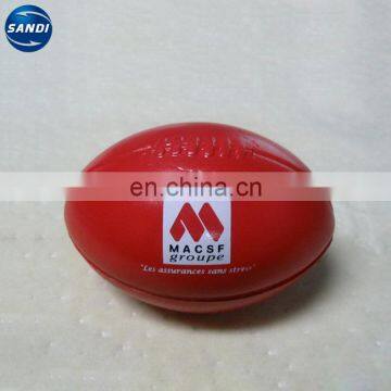 Custom LOGO printed rugby shape pu foam ball