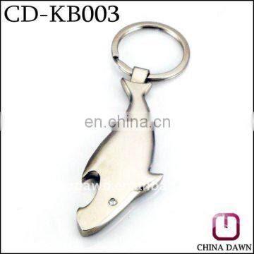 advertising shark shape metal keychain with bottle opener CD-KB003