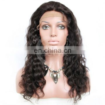 2014 new products virgin human hair lace front wig, virgin brazilian deep wave human hair lace front wig for black women