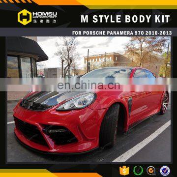 auto spare parts panamera 970 MANSY body kit with carbon hood and spoiler racing car