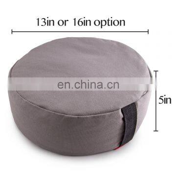 Bolster Zafu Meditation Yoga Buckwheat Filled Cushion