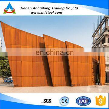 rusty red corten steel corten A metal curtain wall manufacturers