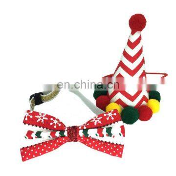 New pet Christmas supplies dog cat Christmas collar and decorative cap