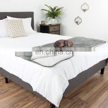 TEX-CEL ODM Polyester Reversible Weighted Light Grey Dog Waterproof Pet Blanket photo-4