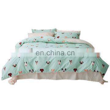 RAWHOUSE Design 4 Pcs Cotton 100 Kids Cartoon Dog Printing Bedding Set