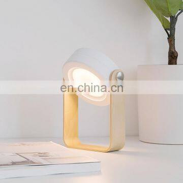 2021 Hot LED Portable Lantern Light Retractable Wooden Table Lamp Bedside Night Light Touch Sensor Hanging Lamp photo-3