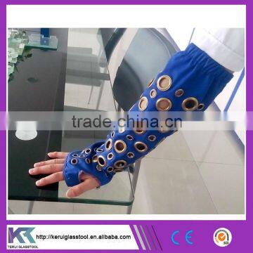 Blue color Tatting labour protection safety oversleeve zinc button manufacturer price (V061)