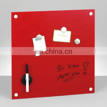 China Manufacture magnetic tempered glass writing white glass board