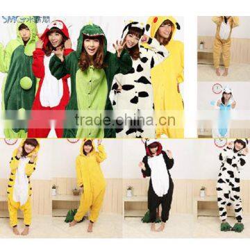 Hot Unisex Adult Flannel Pajamas Cosplay Cartoon Cute Animal Adult Onesie Pyjama Sets Sleepwear Pikachu/Stitch/Unicorn/Tiger                        
                                                Quality Choice