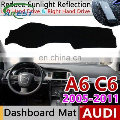 for Audi A6 C6 2005~2011 4F Anti-Slip Mat Dashboard Cover Pad Sunshade Dashmat Carpet Car Accessories S-line 2006 2007 2008 2009