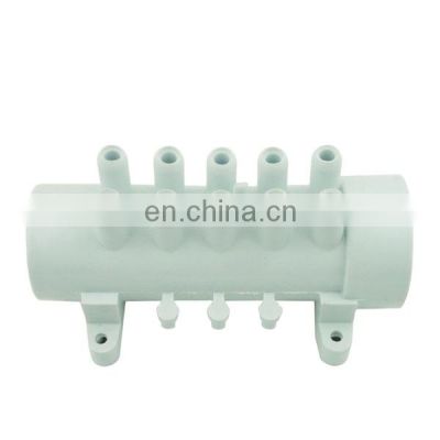 Air system for bathtub plastic exhaust manifold air hose distributor