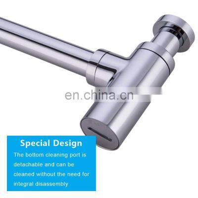 Chrome P-TRAP Brass Basin Sink Waste Trap Drain Kit photo-5