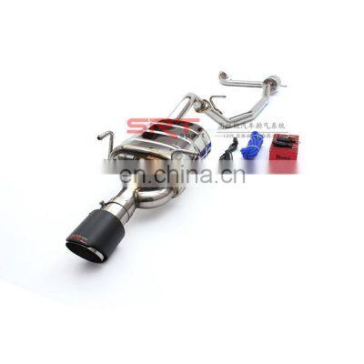 auto exhaust system for honda fit jazz GK5 304 steel exhaust catback with quad double tip