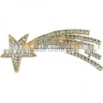 2015 Fashion rhinestone shooting star brooch for wedding invitations