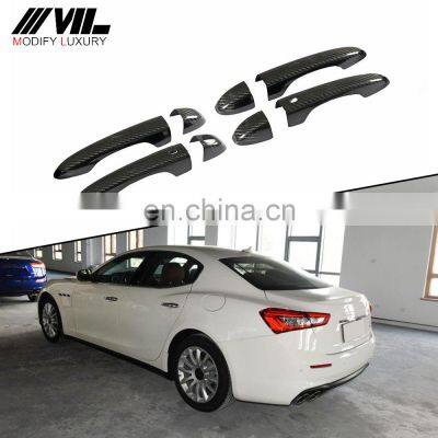 Dry Carbon Fiber Door Handle Covers for Maserati Ghibli Quattroporte Levante 2013-2019