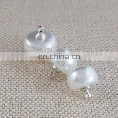 Mushroom half ball cap oval real abs pearl shank buttons