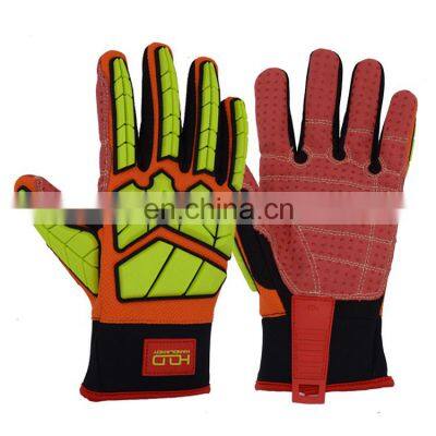 HANDLANDY Heavy Utility anti slip Anti Impact Mining Safety Work Mechanic Gloves For Oil And Gas gloves work