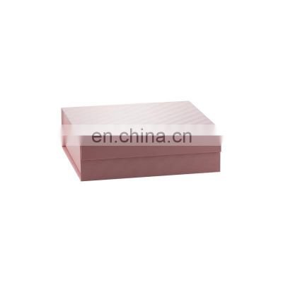 High quality custom pink cardboard handmade soap packaging paper box for gift Foldable packing box with magnetics ribbon