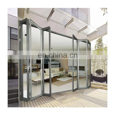 Factory Wholesale Exterior Aluminum Retractable Transparent Folding Doors