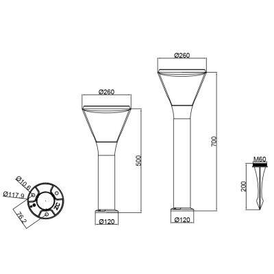Solar Powered Bollards DLW-S-004 photo-3