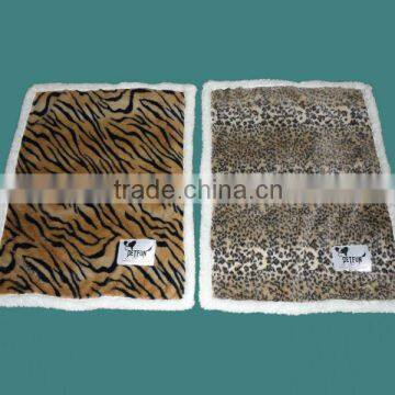 Pet product,sherpa blanket with animal print