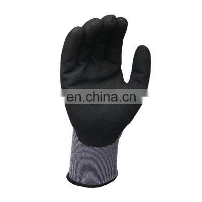 15 Gauge Seamless Knit Nylon Spandex Micro Foam Nitrile Gloves Safety Work Industrial Gloves photo-2