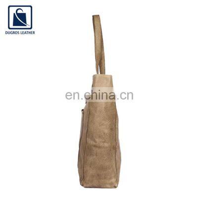 Luxury and Modern Design Stylish and Elegant Look Premium Quality Women Genuine Leather Shopper Shopping Bag photo-4