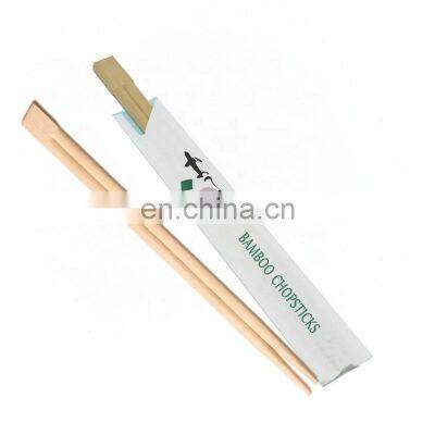 100% Natural Bamboo Disposable Chopsticks Open Paper Sleeve for Korea Japan Market