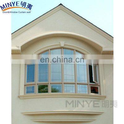 Russian Style Vinyl Bay window/garden style UPVC frame casement windows