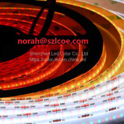 Digital Full Color DC5V Digital No Light Point 1008leds/m Smart Addressable RGBIC 2.5m/pcs COB LED Strips