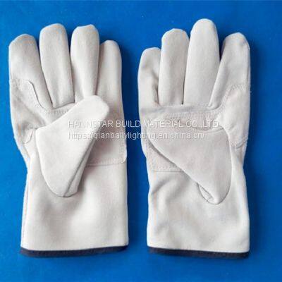 Leather Garden Welding Gloves Goat Leather Gloves Safety Working Leather Gloves Industrial for construction