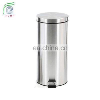 Stainless Steel Mirror Garbage Bin With Separate Bucket Trash Bin