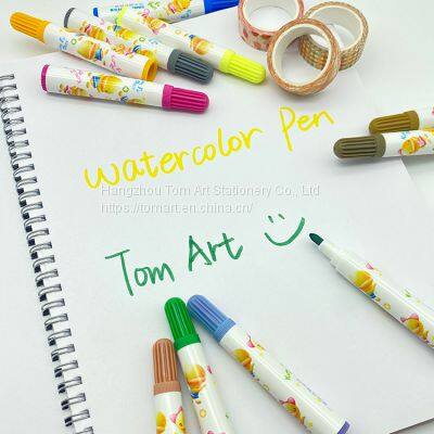 Supplier Custom Logo Multi Color Watercolor Marker Felt Tip Color Ink Rainbow Water Color Marker Pens Sets for Gifts photo-4
