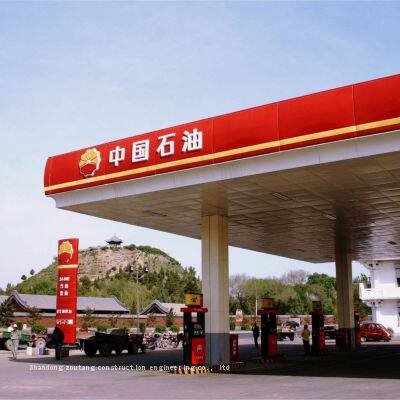 space frame petrol station design in china