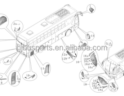 Newst Universal Guangzhou Auto Parts Bus Light Systems 3714-00246 Led Headlights h4 China Bus photo-4