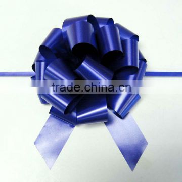 Royal purple metallic Christmas Ribbon Pull Bow for Decoration Gift or packing gift/basket