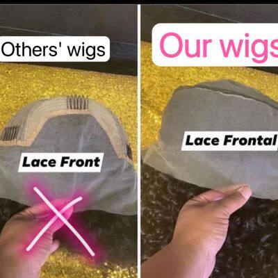 Wig 100% human hair virgin hair lace wig water wave