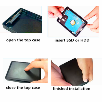 Plastic 2.5 Inch USB3.0 Micro SSD Hard Disk Case Enclosure Hard Drives Case photo-2