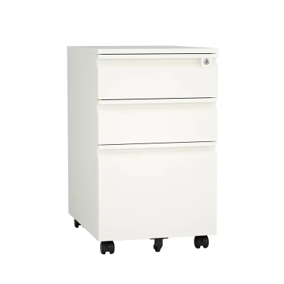 Modern Office Storage Mobile Pedestal With Universal Wheels Mobile Pedestal Combination Lock 3 Drawer Mobile Pedestal Cabinet photo-3
